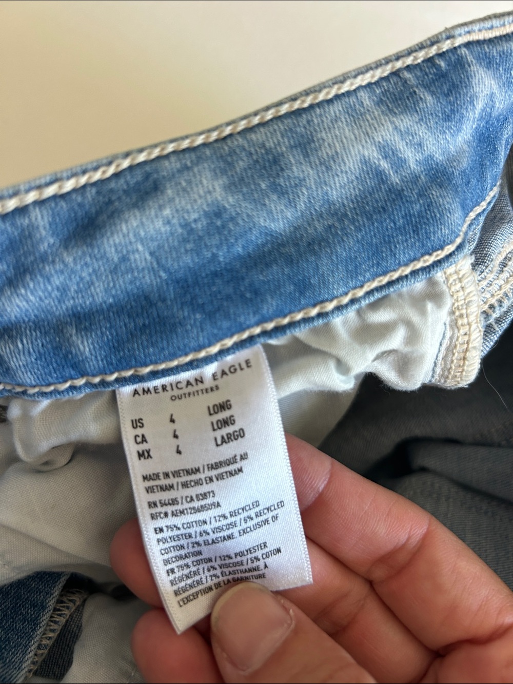American Eagle Outfitters Light Blue Flare Jeans (Long Length) - Picture 5 of 5